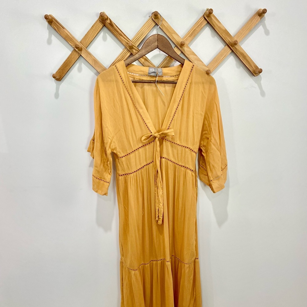 Bohemian mustard dress